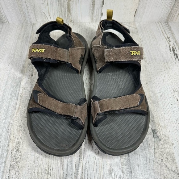 Teva Sandals Mens Brown Suede Katavi 2 Sport Adjustable Hook & Loop Straps #1331 - Picture 11 of 12